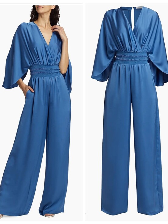 Ramy Brook Dresses & Skirts - NWT $545 Ramy Brook Cheri Wide Leg Jumpsuit "True Blue" Women's XS Quiet Luxury